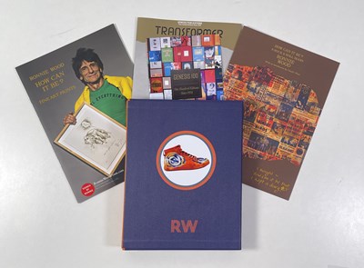 Lot 394 - THE ROLLING STONES - RONNIE WOOD GENESIS BOOK WITH SIGNED PRINT - MICK.