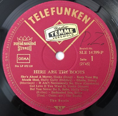 Lot 20 - THE BOOTS - HERE ARE LP (GERMAN GARAGE/ PSYCH - TELEFUNKEN - SLE 14399-P)