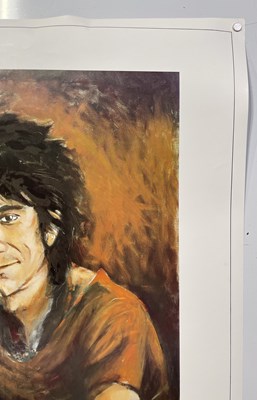 Lot 398 - THE ROLLING STONES - RONNIE WOOD SIGNED EXHIBITION POSTER.