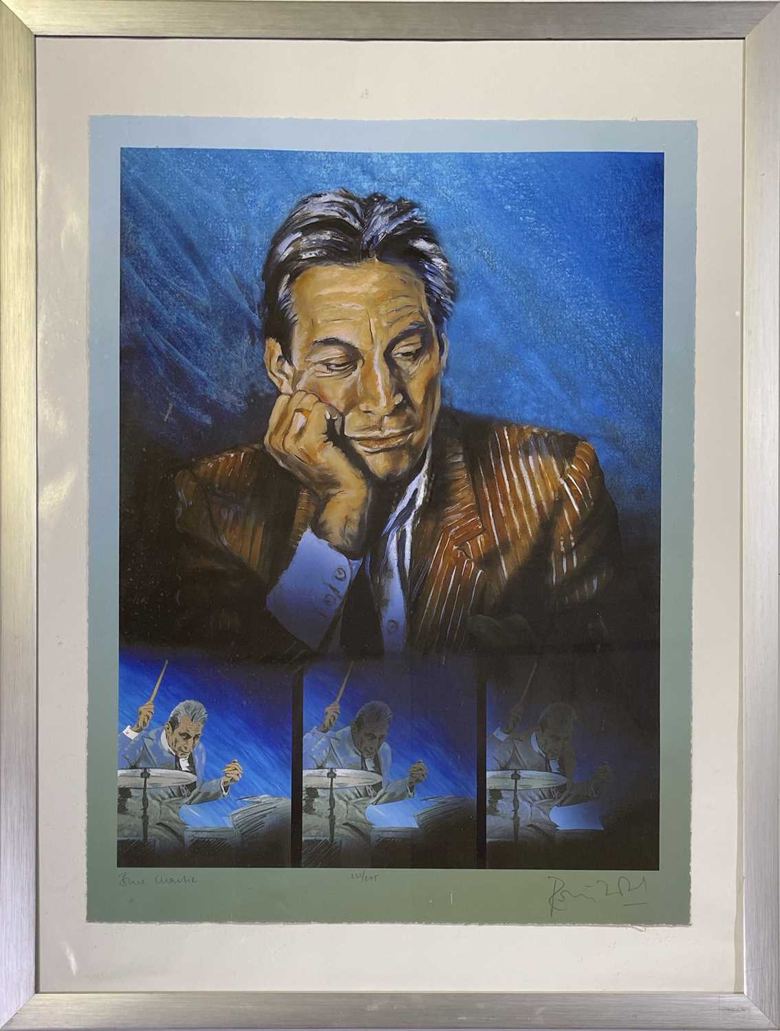 Lot 405 - THE ROLLING STONES - RONNIE WOOD SIGNED LIMITED EDITION PRINT - CHARLIE WATTS.