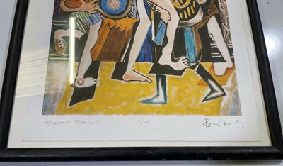 Lot 406 - THE ROLLING STONES - RONNIE WOOD SIGNED LIMITED EDITION PRINT - ABSTRACT STONES.