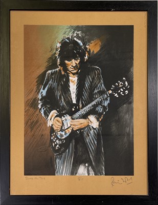 Lot 407 - THE ROLLING STONES - RONNIE WOOD - SLIDE ON THIS - SIGNED LIMITED EDITION PRINT.