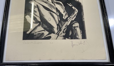 Lot 409 - THE ROLLING STONES - RONNIE WOOD SIGNED LIMITED EDITION PRINT.