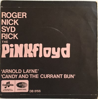 Lot 62 - THE PINK FLOYD - ARNOLD LAYNE 7" (PROMO SLEEVE WITH FACTORY SAMPLE STICKERED OG UK COPY - DB 8156)