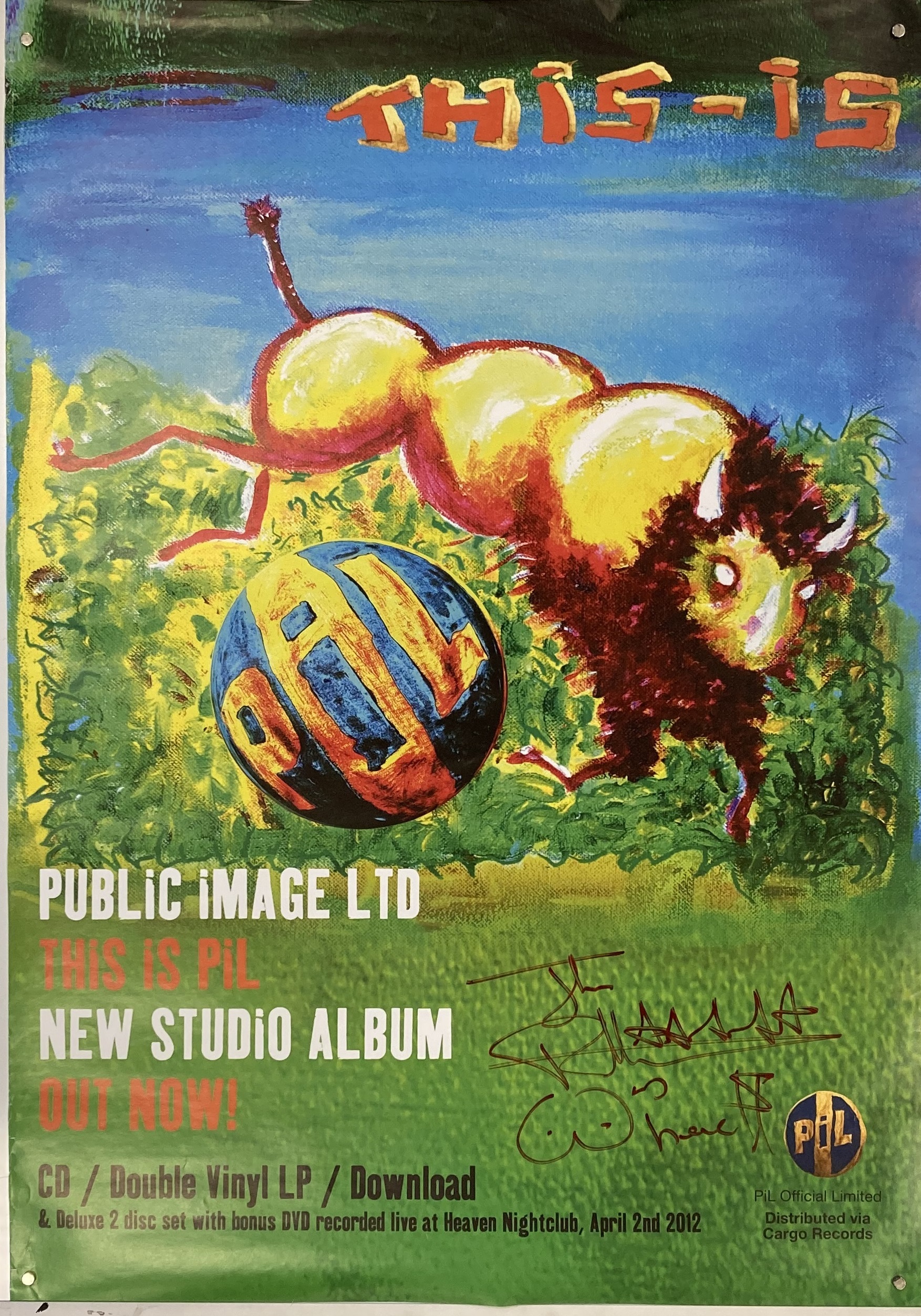 Lot 293 - PUBLIC IMAGE LTD SIGNED POSTER