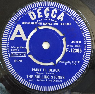 Lot 64 - THE ROLLING STONES - PAINT IT, BLACK 7" (ORIGINAL UK DEMO - DECCA F 12395)