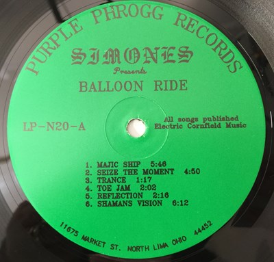 Lot 188 - SIMONES - BALLOON RIDE LP (PURPLE PHROGG - LP-N20)