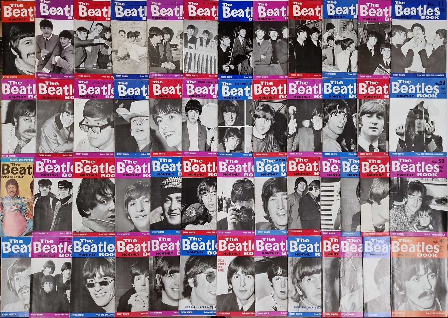 Lot 314 - BEATLES MONTHLY MAGAZINES - 1-50.