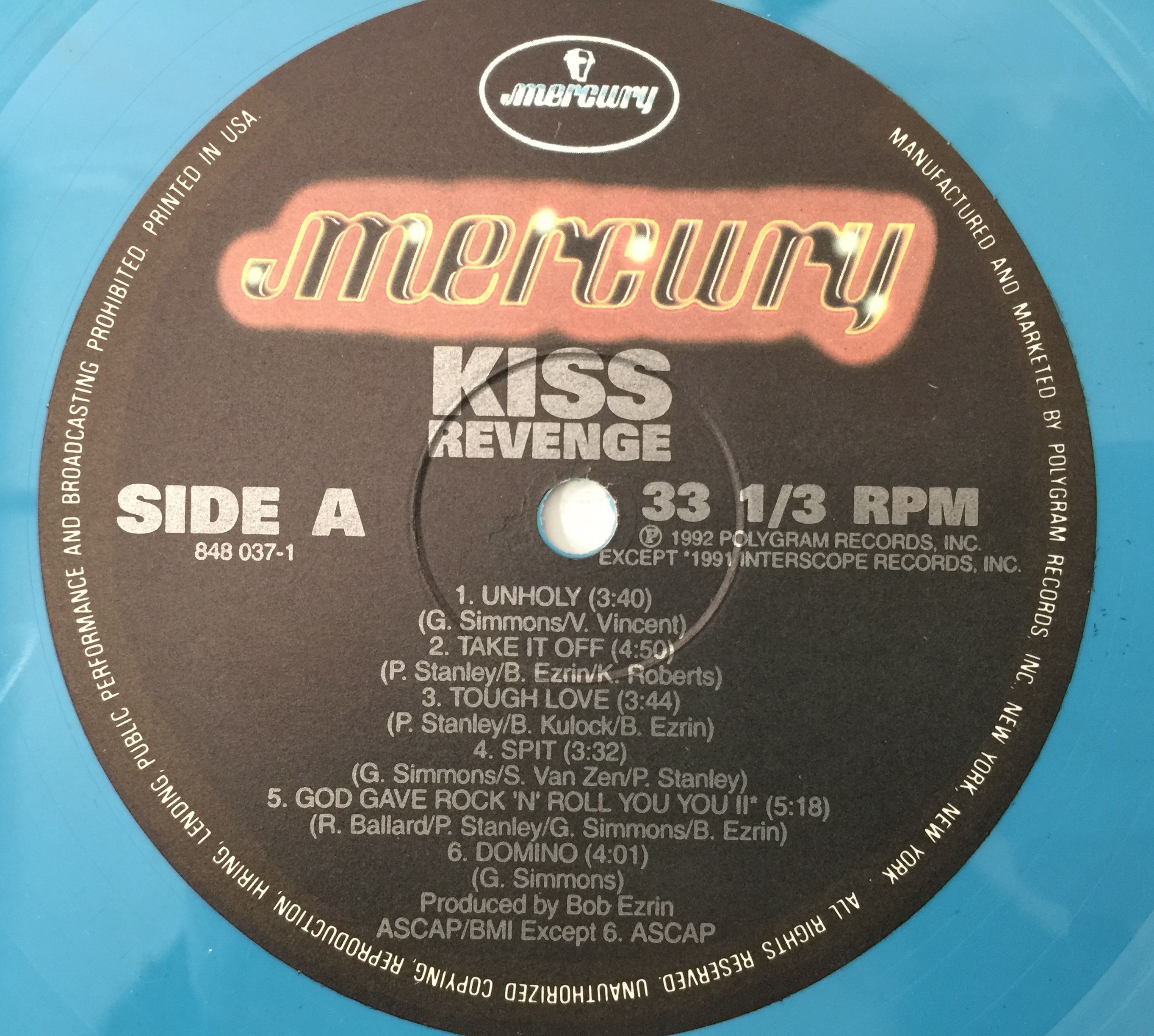 Lot 178 - KISS - REVENGE LP (RE - 848037-1)