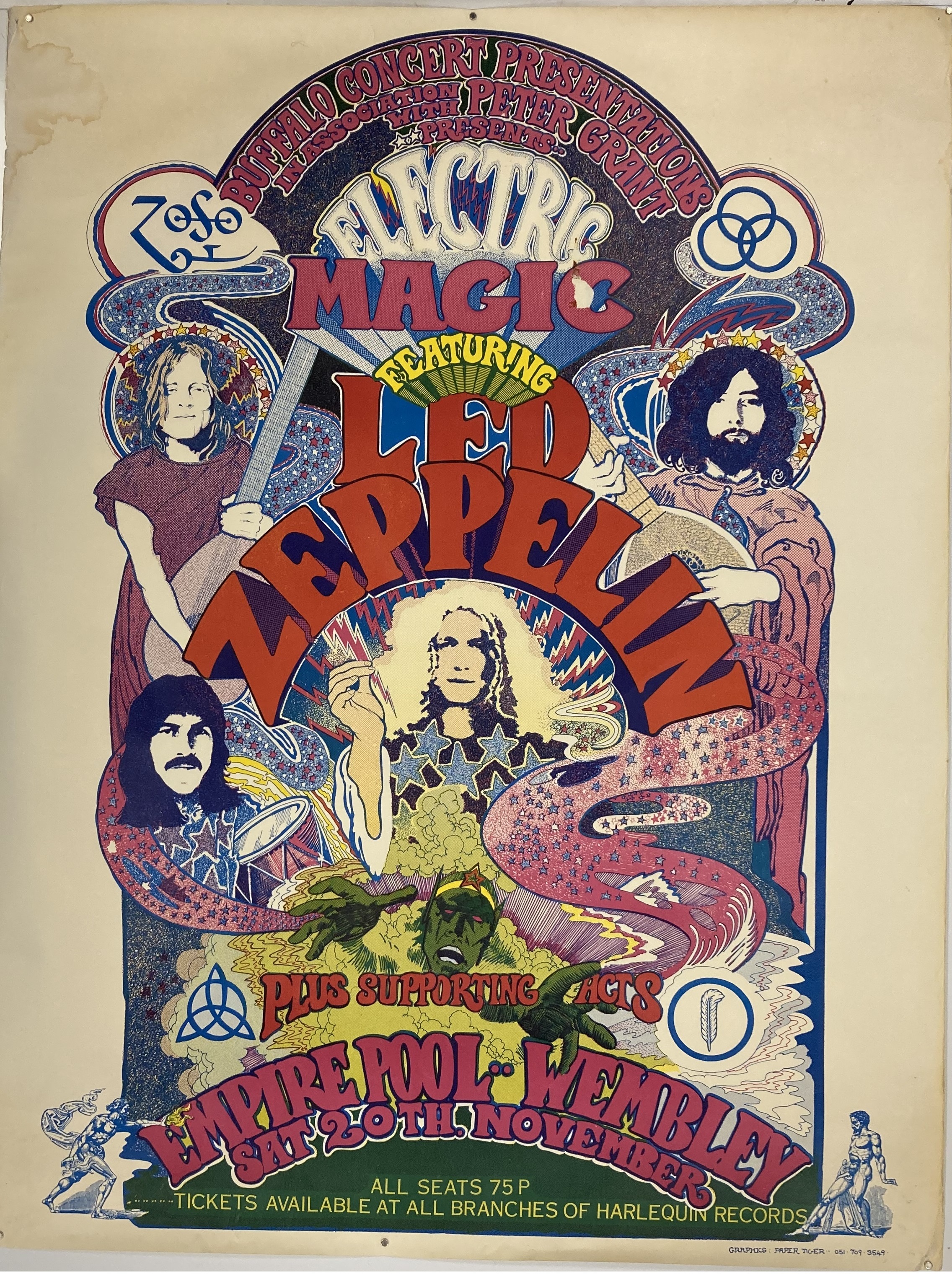 Lot 421 - LED ZEPPELIN 1971 ELECTRIC MAGIC EMPIRE POOL
