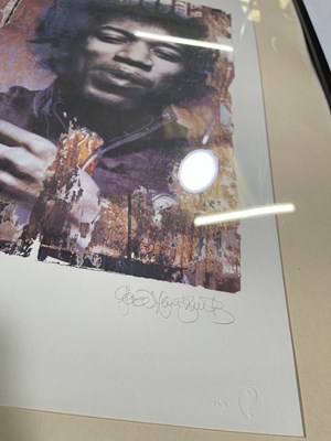 Lot 440 - JIMI HENDRIX - A SIGNED, LIMITED EDITION GERED MANKOWITZ PRINT.