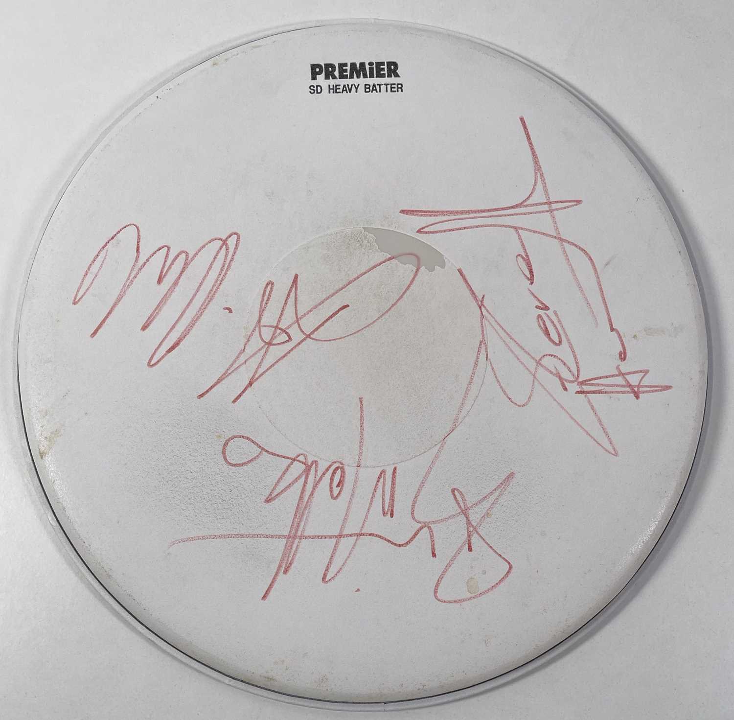 Lot 272 - PLACEBO - A SIGNED DRUM SKIN.