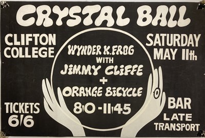 Lot 101 - JIMMY CLIFF 1968 CLIFTON COLLEGE NOTTINGHAM POSTER.