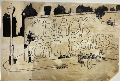 Lot 75 - BLACK CAT BONES ORIGINAL 1968 PROMO POSTER.