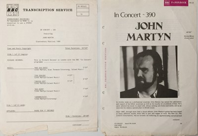 Lot 125 - JOHN MARTYN - BBC TRANSCRIPTION LP PACK