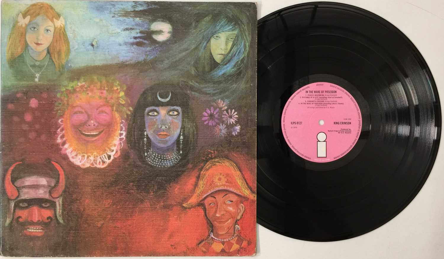 Lot 129 - KING CRIMSON - IN THE WAKE OF POSEIDON LP (UK PINK ISLAND - ILPS 9127)