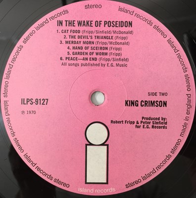 Lot 129 - KING CRIMSON - IN THE WAKE OF POSEIDON LP (UK PINK ISLAND - ILPS 9127)