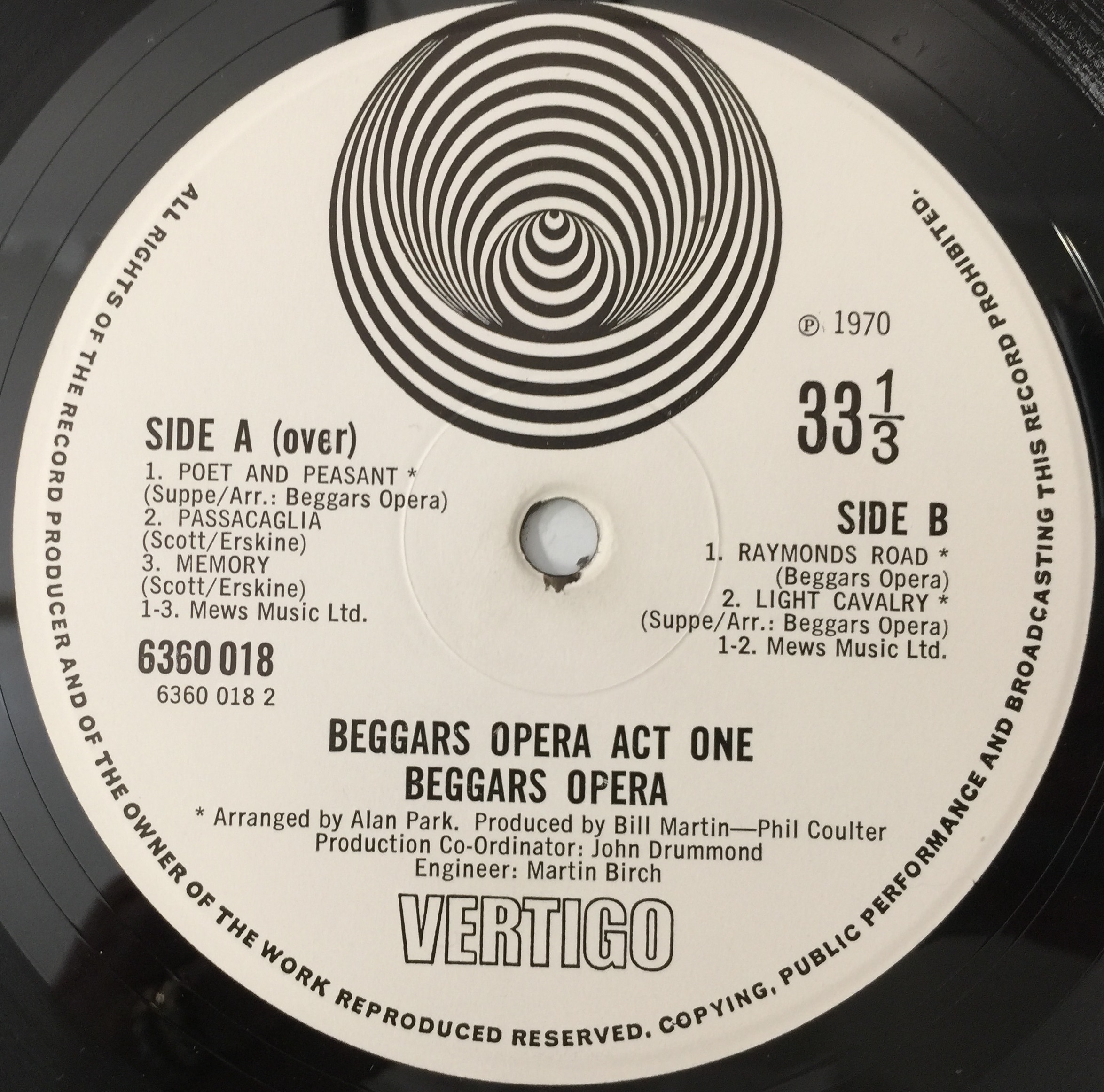 Lot 130 - BEGGARS OPERA - ACT ONE LP (UK OG - LARGE