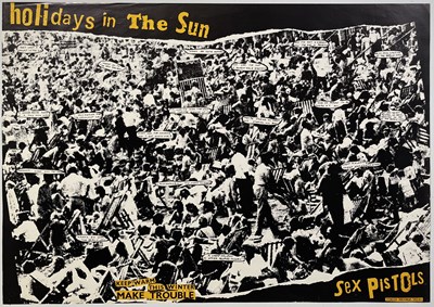 Lot 585 - THE SEX PISTOLS - HOLIDAYS IN THE SUN ORIGINAL POSTER.