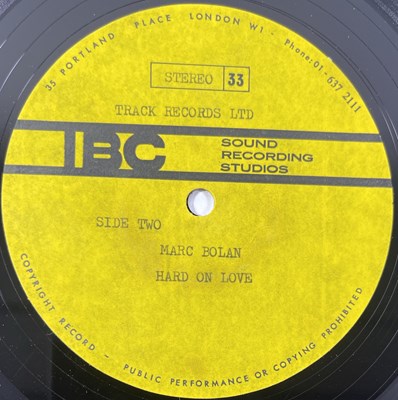 Lot 86 - MARC BOLAN - HARD ON LOVE LP - ORIGINAL UK IBC STUDIOS ACETATE RECORDING