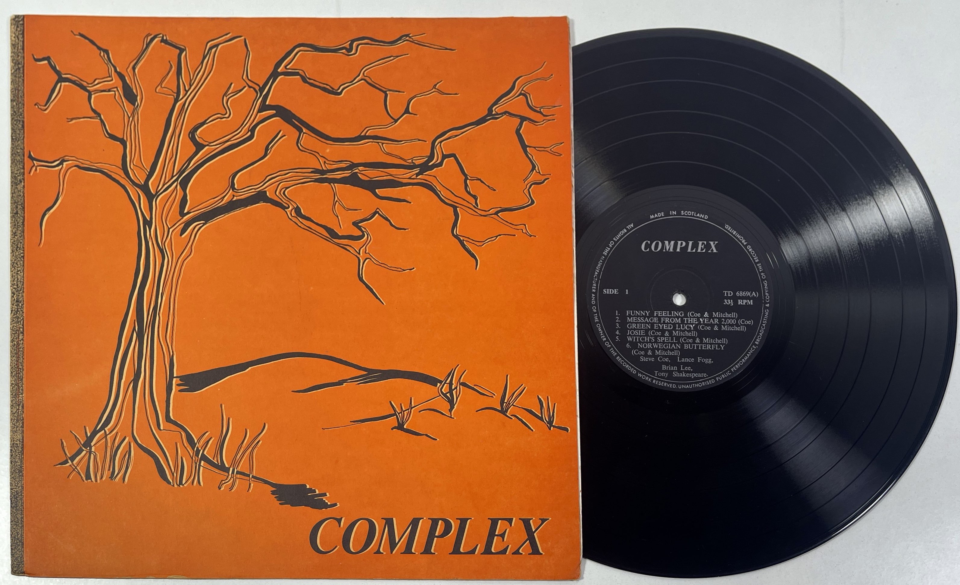 Lot 88 - COMPLEX - COMPLEX LP (ORIGINAL UK