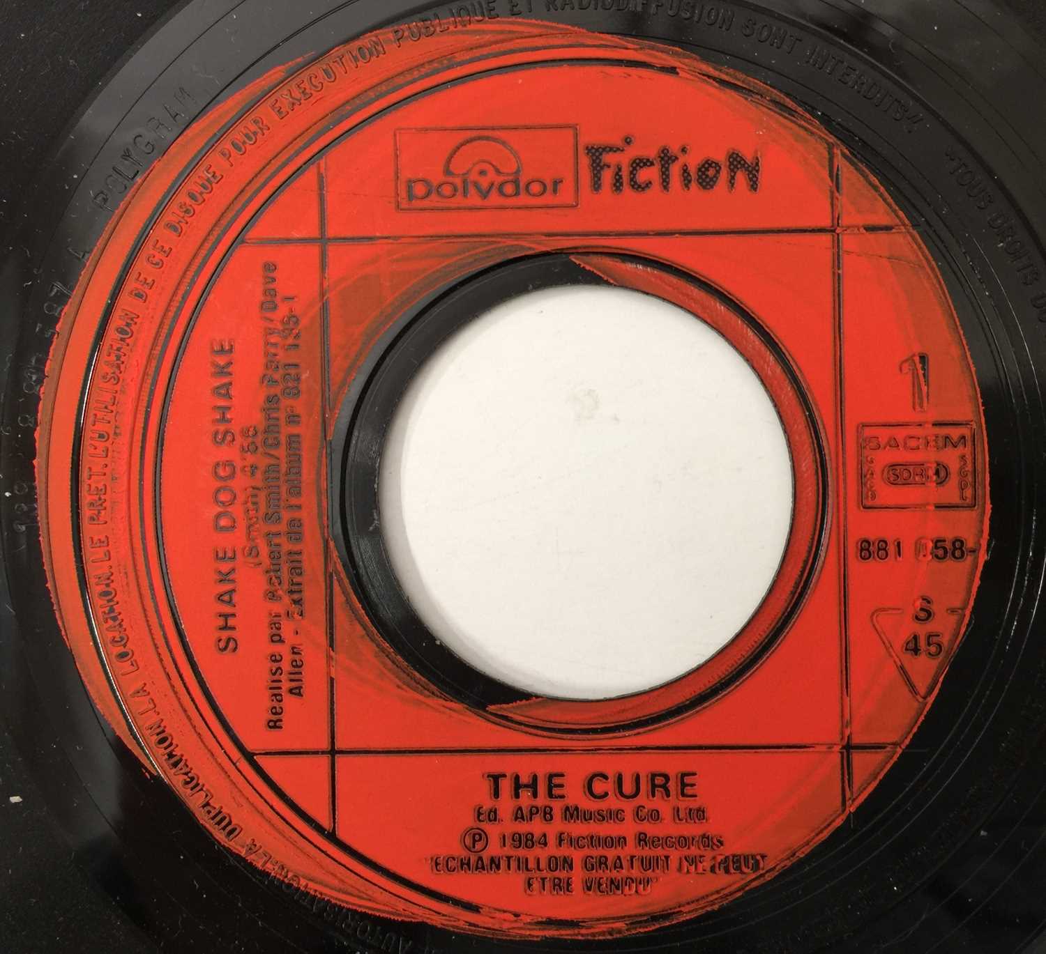 Lot 92 - THE CURE - SHAKE DOG SHAKE 7" (ORIGINAL FRENCH RELEASE - POLYDOR 881 058-7)