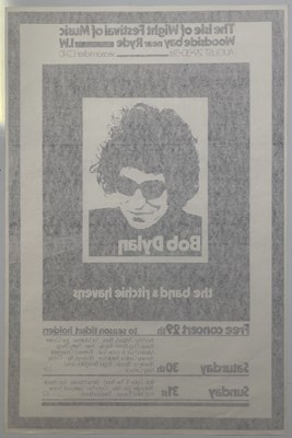 Lot 143 - BOB DYLAN - ISLE OF WIGHT FESTIVAL C 1970S REPRINT.