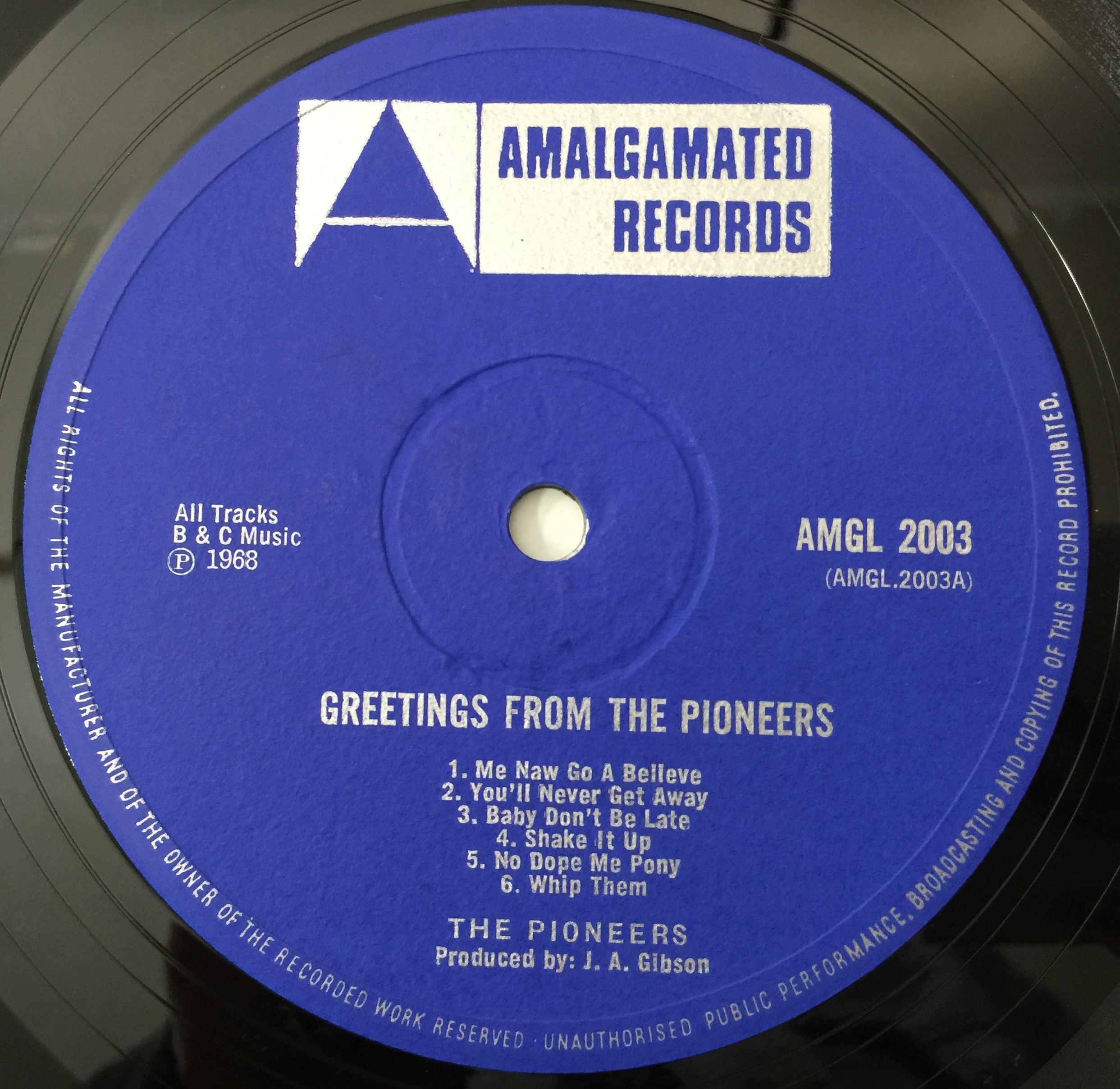 Lot 99 THE PIONEERS GREETINGS FROM THE PIONEERS LP