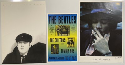 Lot 392 - THE BEATLES INTEREST - SIGNED POSTER PRINTS INC LINDA MCCARTNEY / ROBERT FREEMAN