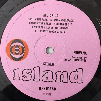 Lot 158 - NIRVANA - ALL OF US LP (UK PINK ISLAND OG - ILPS 9087)