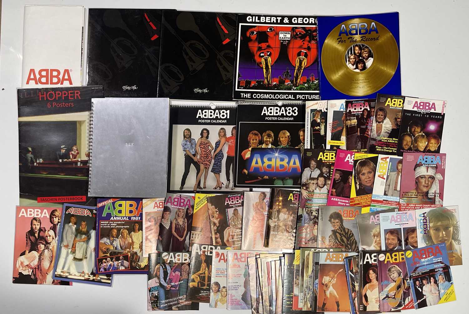 Lot 92 - ASSORTED MUSIC MEMORABILIA INC ABBA FAN CLUB / MADONNA SEX BOOK.