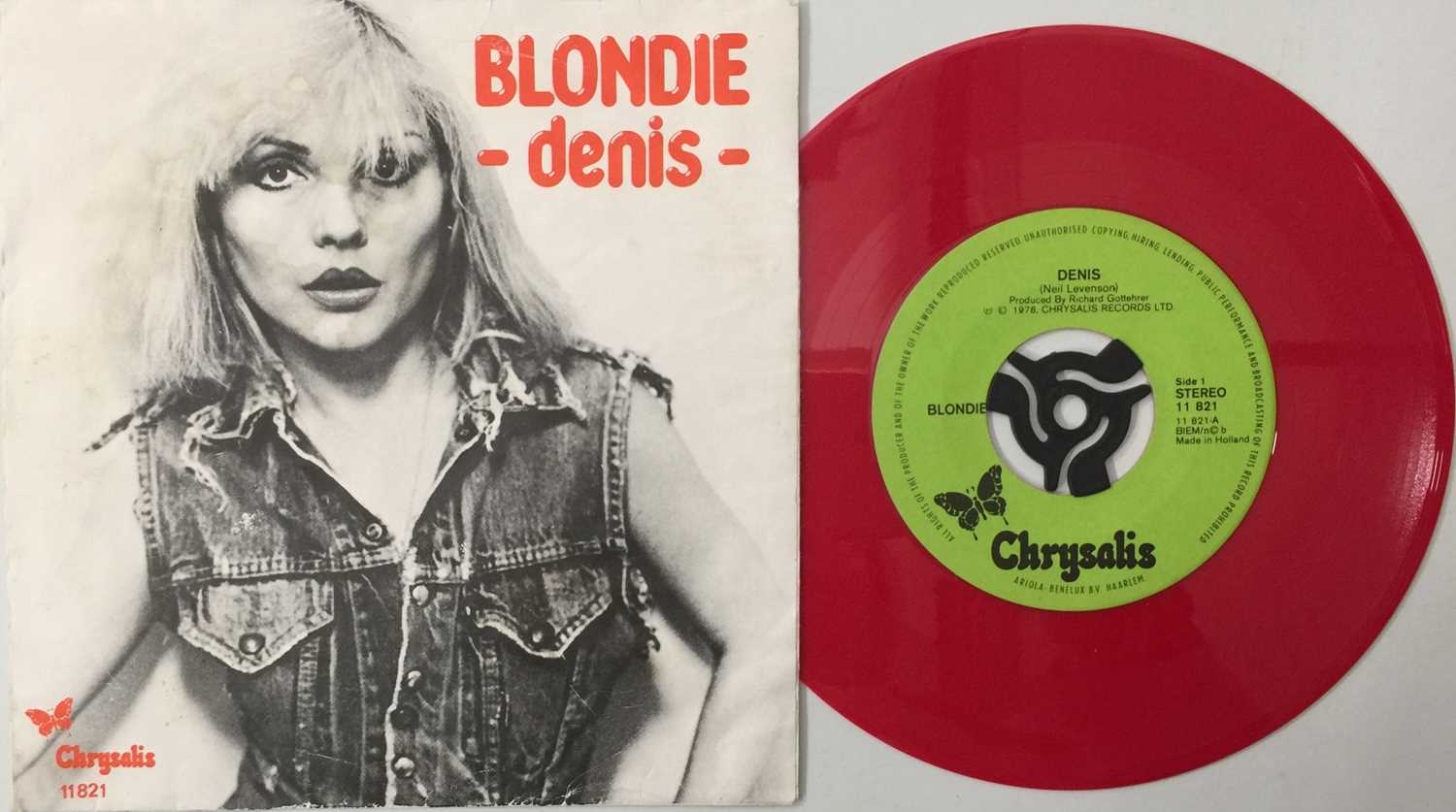 Lot 213 - BLONDIE - DENIS 7" (CHRYSALIS 11 821 - RED VINYL)