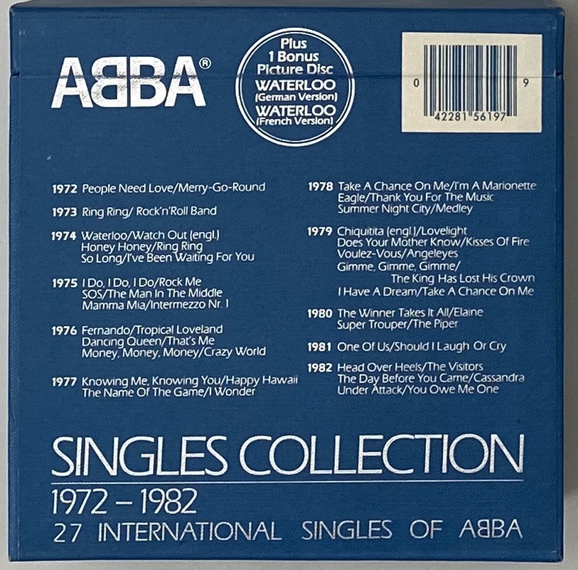 Lot 218 - ABBA - SINGLES COLLECTION 1972-1982 BOX SET