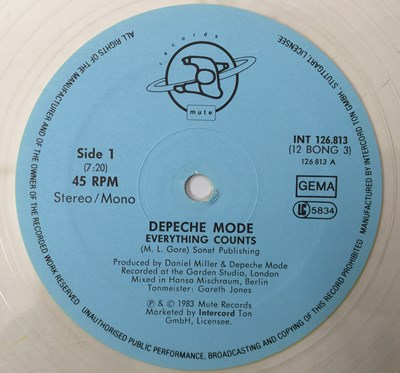 Lot 237 - DEPECHE MODE - EVERYTHING COUNTS 12" (GERMAN CLEAR VINYL - MUTE - INT 126.813)