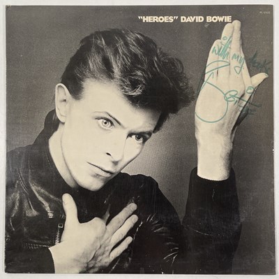 Lot 460 - DAVID BOWIE - SIGNED COPY OF HEROES.