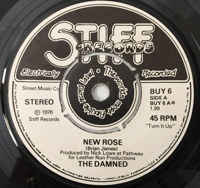Lot 245 - THE DAMNED - NEW ROSE/ HELP 7" (UK 1st - STREET MUSIC CREDIT - STIFF - BUY 6)