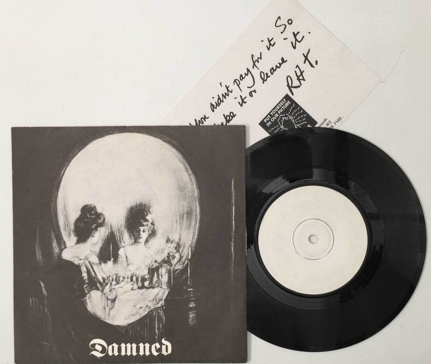 Lot 246 - THE DAMNED - STRETCHER CASE BABY 7" (UK W/ LABEL PROMO W/ COMPLIMENT SLIP - STIFF RECORDS)