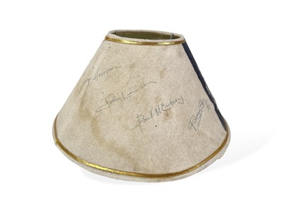 Lot 394 - BEATLES NOVELTY LAMPSHADE WITH PRINTED SIGNATURES OF ALL 4 BEATLES & BRIAN EPSTEIN