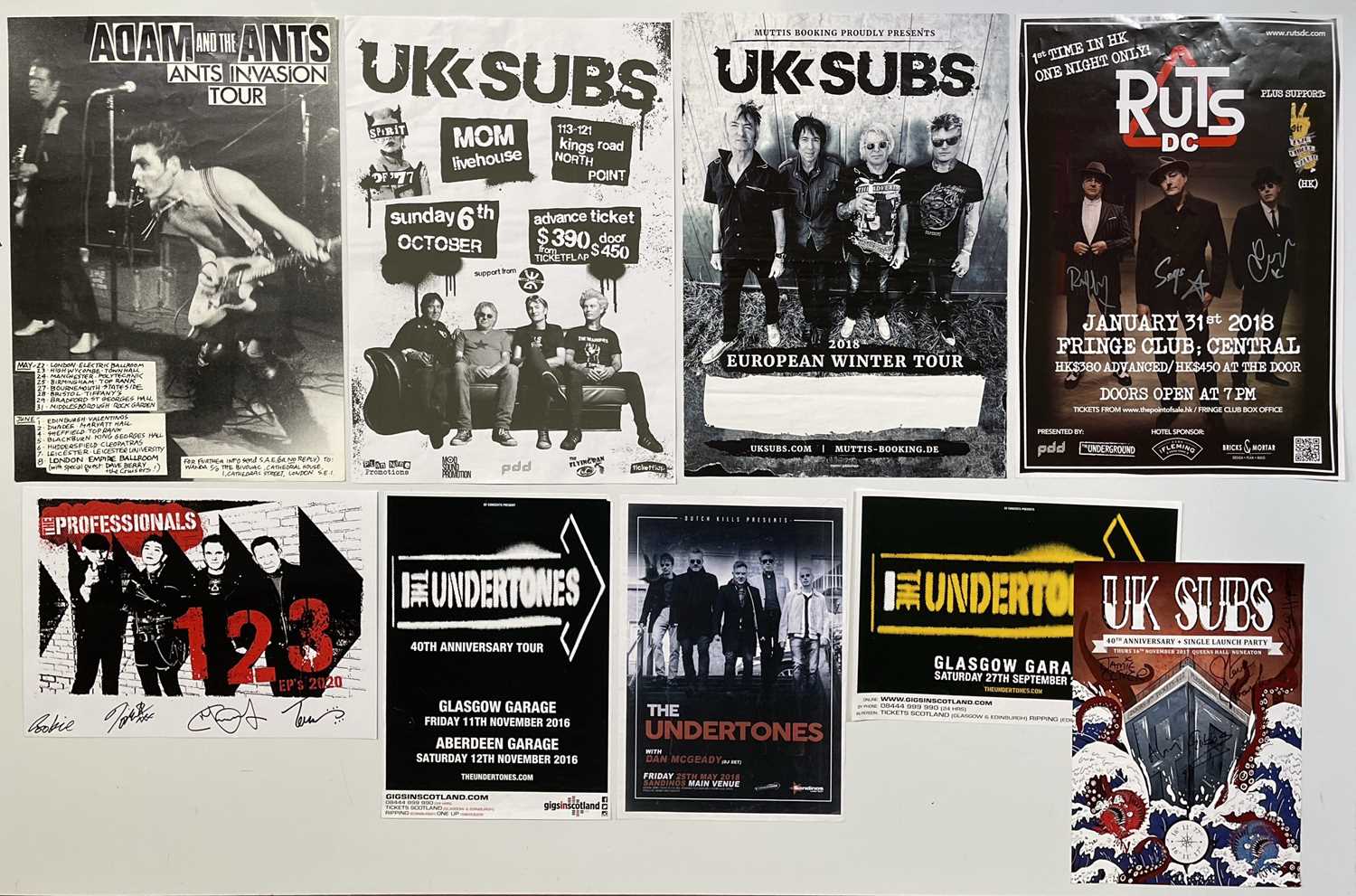 Lot 150 - PUNK REVIVAL - CONCERT POSTERS INC SOME SIGNED.