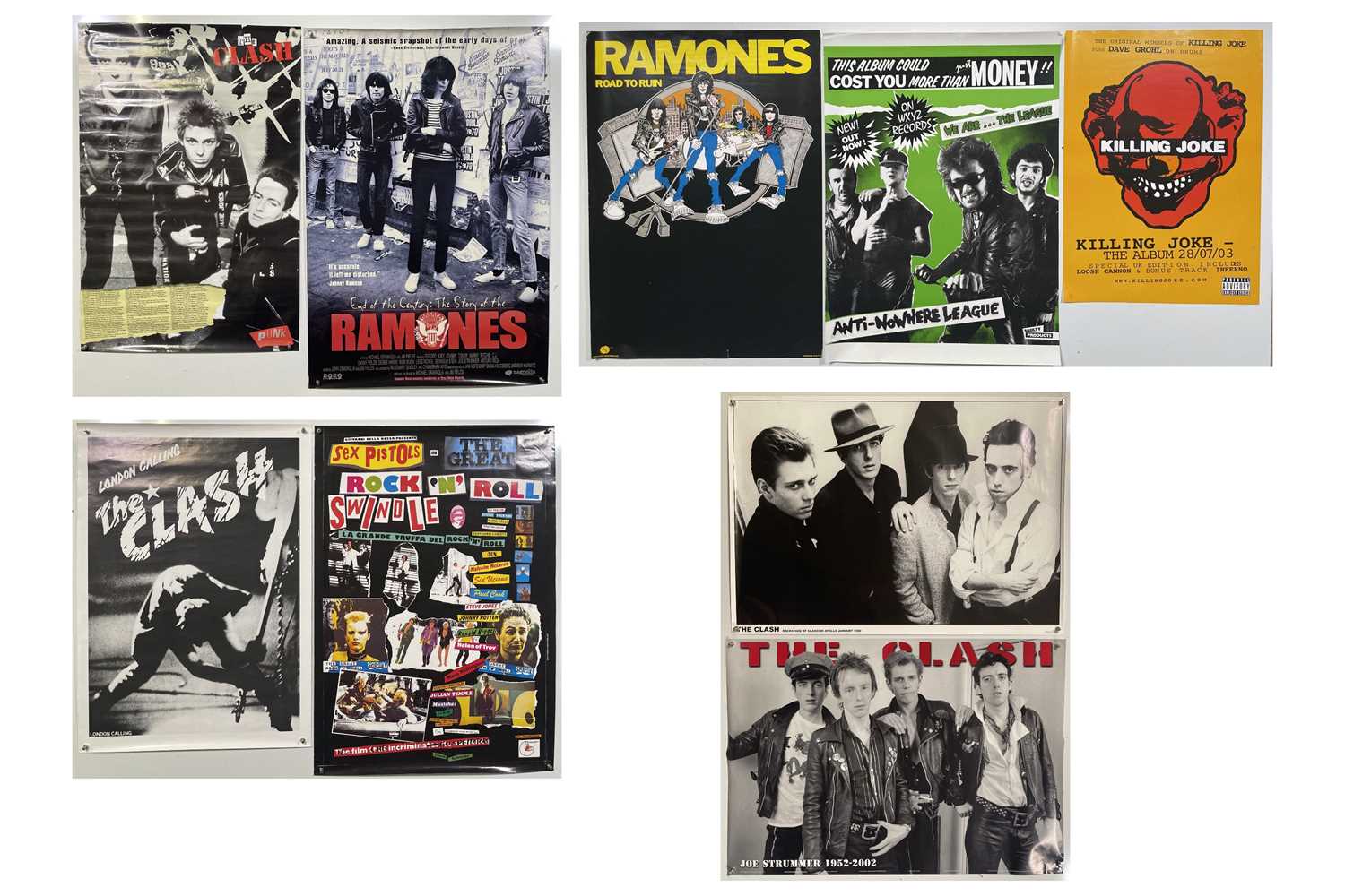 Lot 151 - PUNK POSTERS - INC KILLING JOKE / THE CLASH.