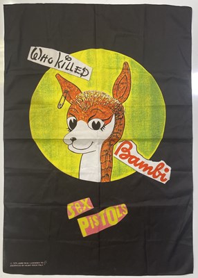 Lot 504 - THE SEX PISTOLS - A 'WHO KILLED BAMBI' FLAG.