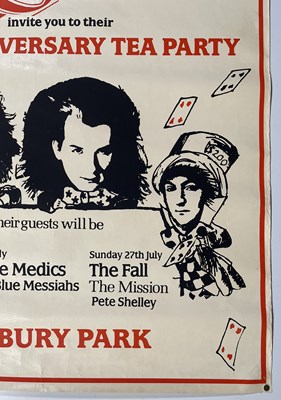 Lot 154 - THE DAMNED / THE FALL - 10TH ANNIVERSARY POSTER.