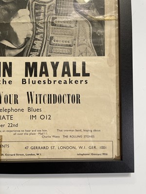 Lot 165 - JOHN MAYALL 1965 POSTER FROM RECORD RETAILER