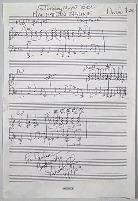 Lot 321A - DAVID SHIRE - SATURDAY NIGHT FEVER HANDWRITTEN SCORE.