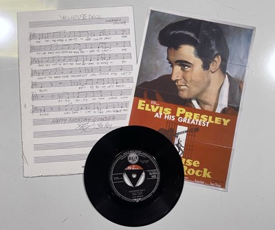 Lot 321C - ELVIS PRESLEY - MIKE STOLLER SIGNED HANDWRITTEN JAILHOUSE ROCK SCORE.