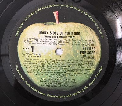 Lot 1011 - YOKO ONO - MANY SIDES OF YOKO ONO (JAPANESE 1974 PROMO COPY - APPLE PRP-8026).