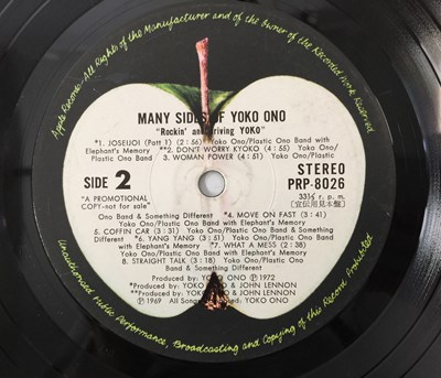 Lot 1011 - YOKO ONO - MANY SIDES OF YOKO ONO (JAPANESE 1974 PROMO COPY - APPLE PRP-8026).