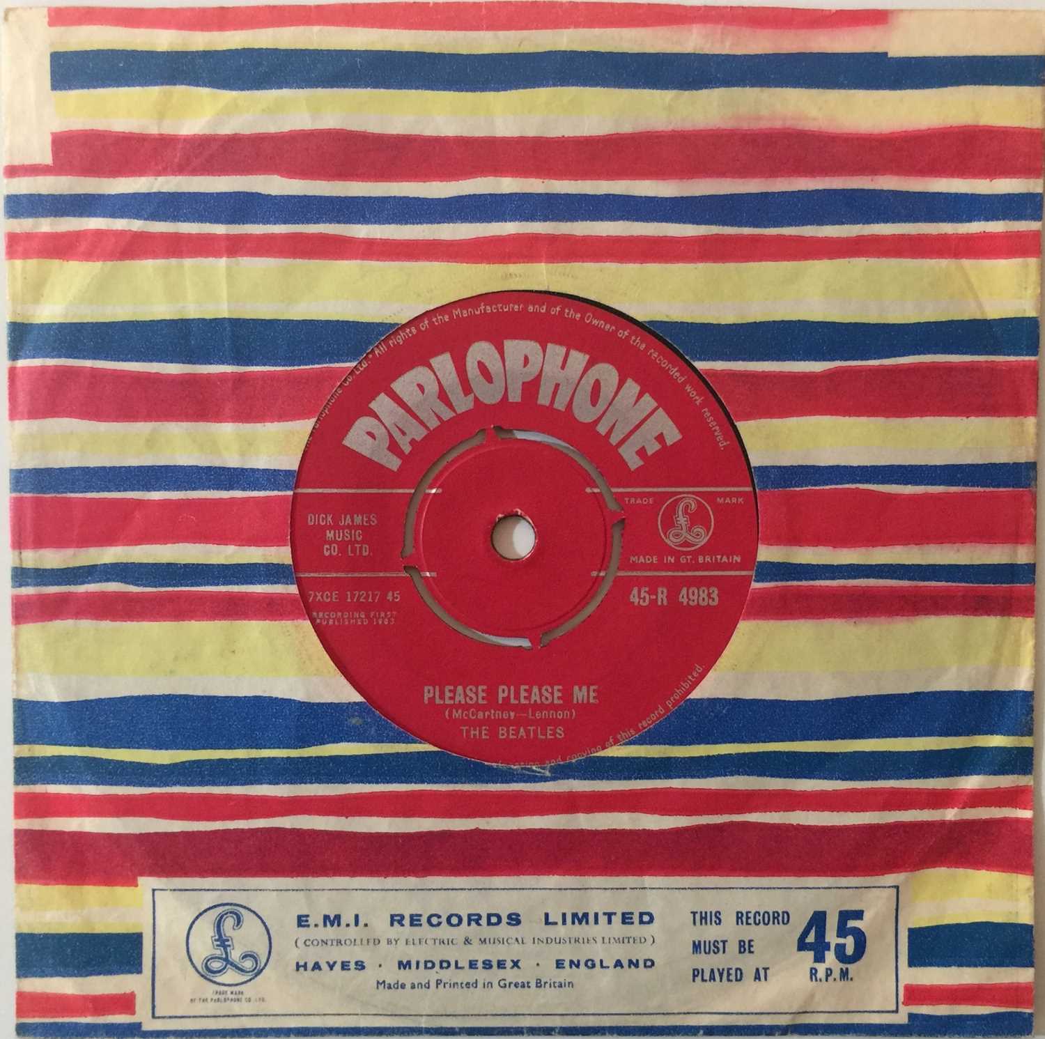 Lot 5 - The Beatles - Please Please Me 7" (Original UK Pressing - Parlophone 45-R 4983)