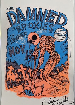 Lot 156 - THE DAMNED - POSTER COLLECTION INC SIGNED.