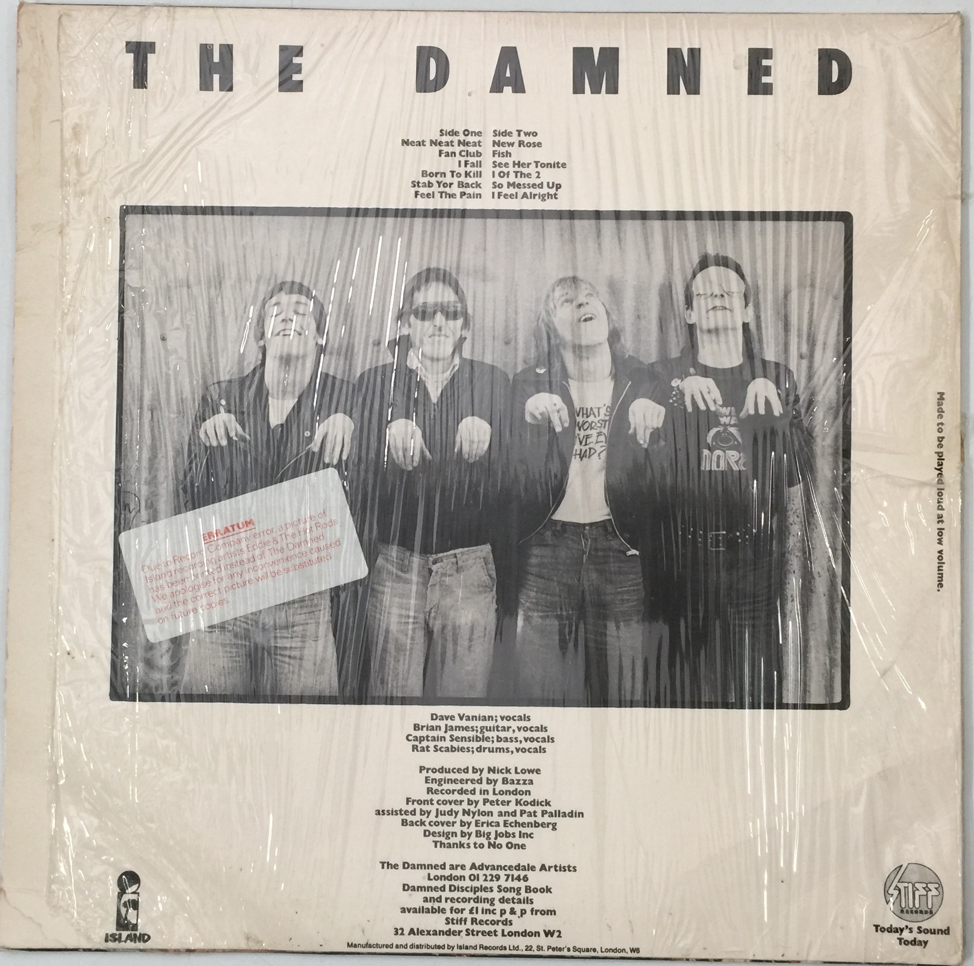 Lot 93 - The Damned - Damned Damned Damned Lp (seez 1